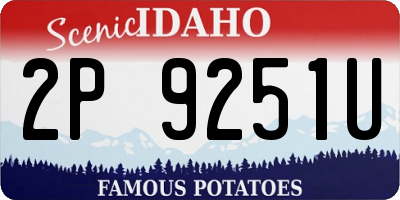 ID license plate 2P9251U