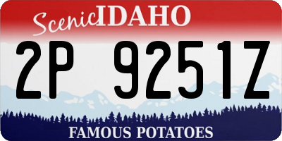 ID license plate 2P9251Z