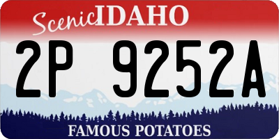 ID license plate 2P9252A