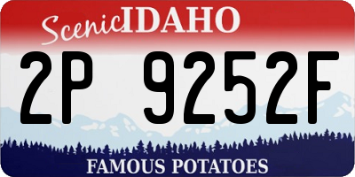 ID license plate 2P9252F
