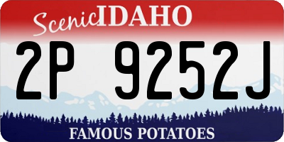 ID license plate 2P9252J