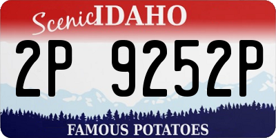 ID license plate 2P9252P