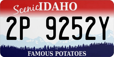 ID license plate 2P9252Y