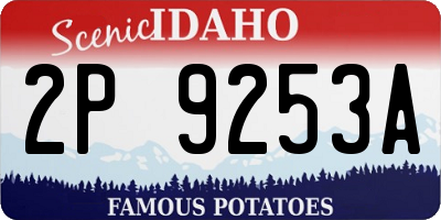 ID license plate 2P9253A