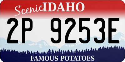 ID license plate 2P9253E