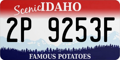 ID license plate 2P9253F