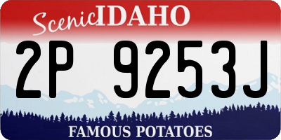 ID license plate 2P9253J