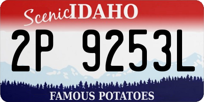 ID license plate 2P9253L