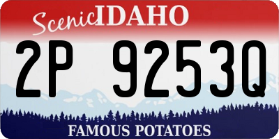 ID license plate 2P9253Q