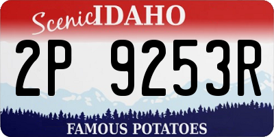 ID license plate 2P9253R