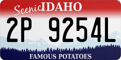 ID license plate 2P9254L