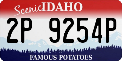 ID license plate 2P9254P
