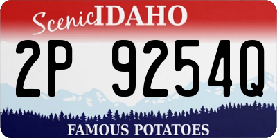 ID license plate 2P9254Q