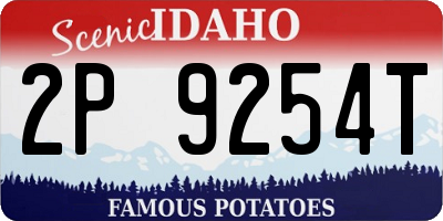 ID license plate 2P9254T