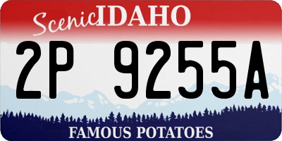 ID license plate 2P9255A