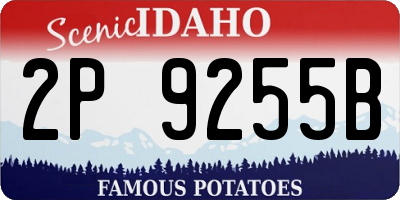 ID license plate 2P9255B