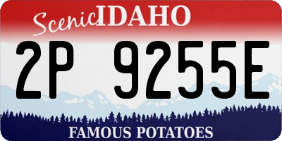 ID license plate 2P9255E