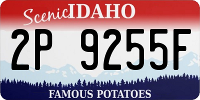 ID license plate 2P9255F