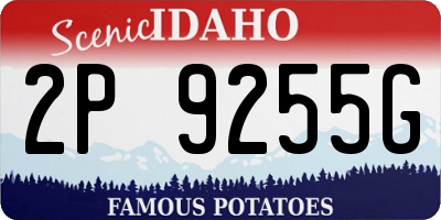 ID license plate 2P9255G