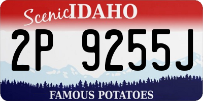 ID license plate 2P9255J