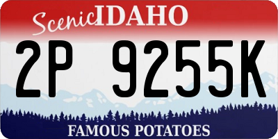 ID license plate 2P9255K