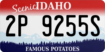 ID license plate 2P9255S
