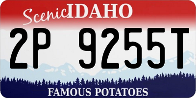 ID license plate 2P9255T