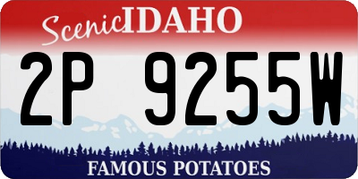 ID license plate 2P9255W