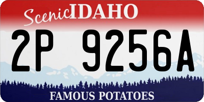 ID license plate 2P9256A