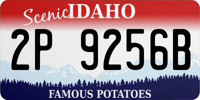 ID license plate 2P9256B