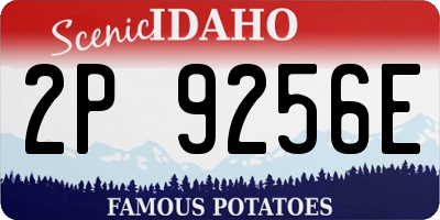 ID license plate 2P9256E