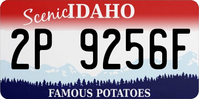 ID license plate 2P9256F