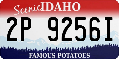 ID license plate 2P9256I