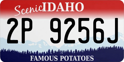 ID license plate 2P9256J