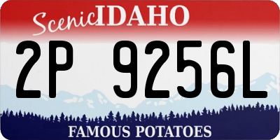 ID license plate 2P9256L