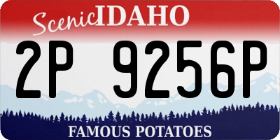 ID license plate 2P9256P
