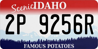 ID license plate 2P9256R