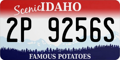 ID license plate 2P9256S