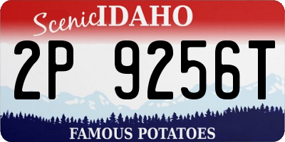 ID license plate 2P9256T