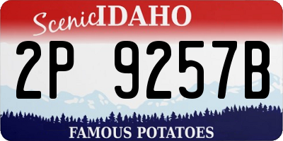 ID license plate 2P9257B