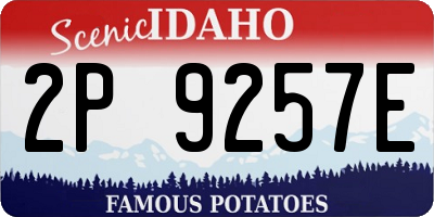 ID license plate 2P9257E