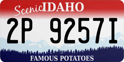 ID license plate 2P9257I