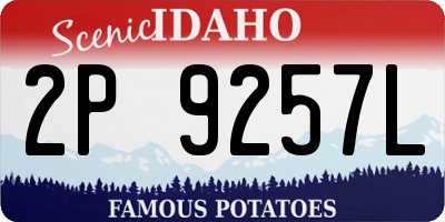 ID license plate 2P9257L