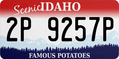 ID license plate 2P9257P