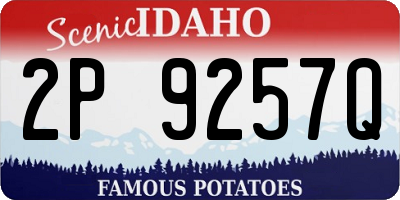 ID license plate 2P9257Q