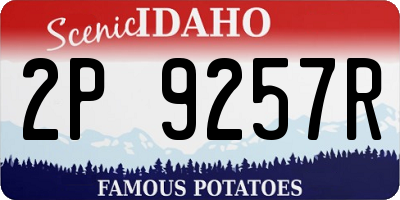 ID license plate 2P9257R