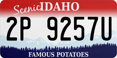ID license plate 2P9257U