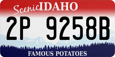ID license plate 2P9258B