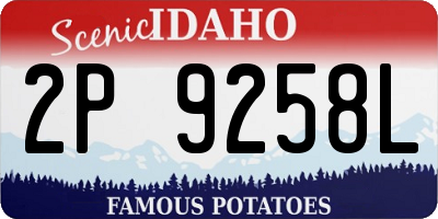 ID license plate 2P9258L