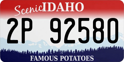 ID license plate 2P9258O